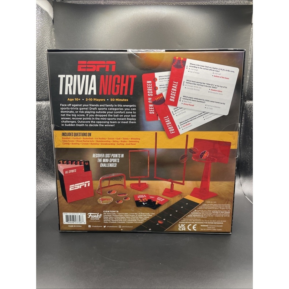 New ESPN Trivia Night Board Game SEALED Funko Games 2021 Sports